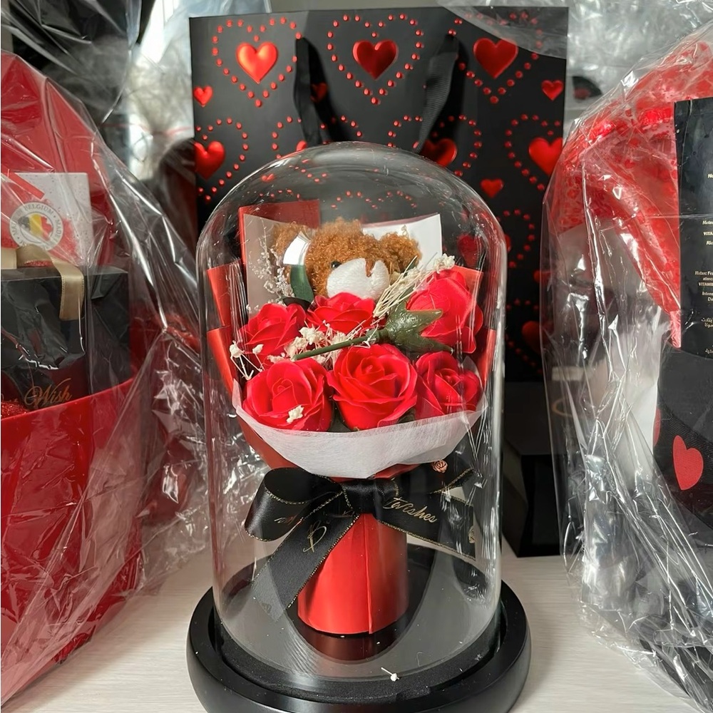 Elegant Red Rose Dome by